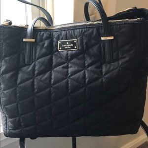 Kate Spade tote bag purse computer quilted black